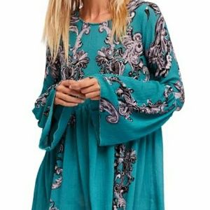 Free People Printed Symphony Sheer Dress